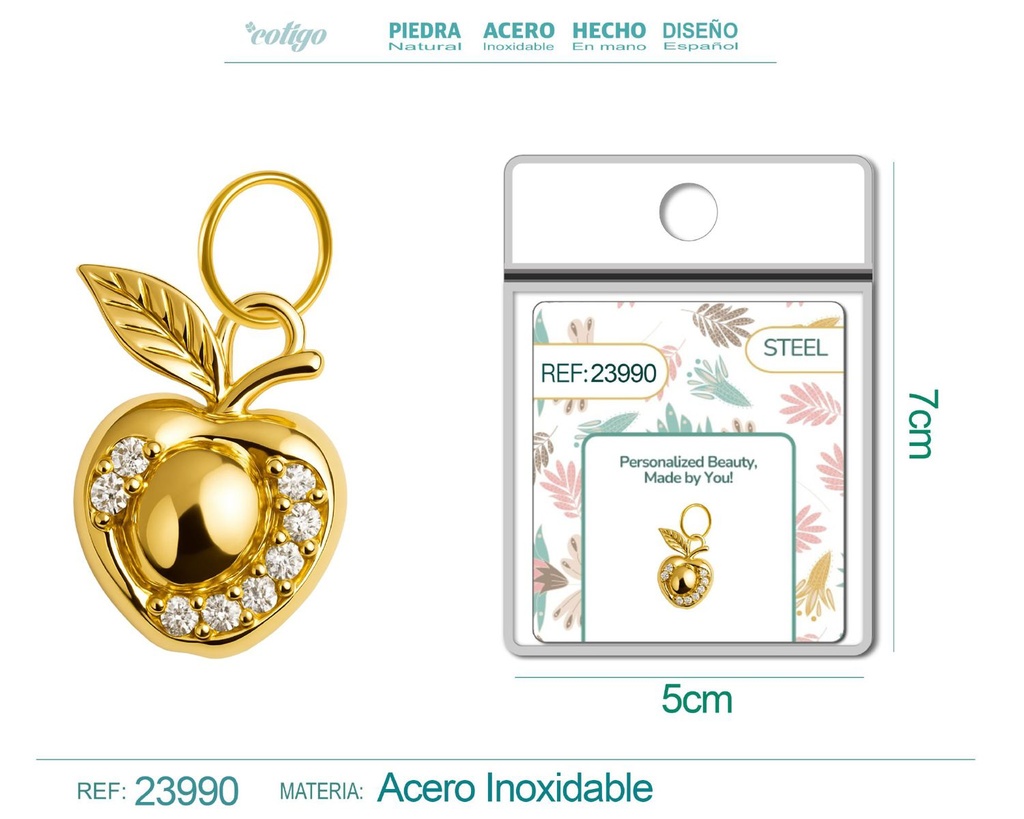 Charm de cobre chapado en oro de 14K con circonita - Accesorios de joyería y manualidades