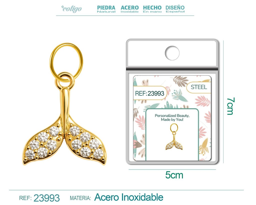 Charm de cobre chapado en oro de 14K con circonita - Accesorios de joyería y manualidades