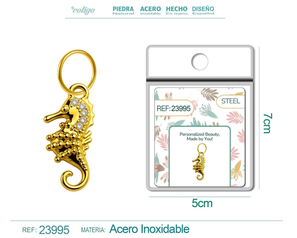Charm de cobre chapado en oro de 14K con circonita - Accesorios de joyería y manualidades