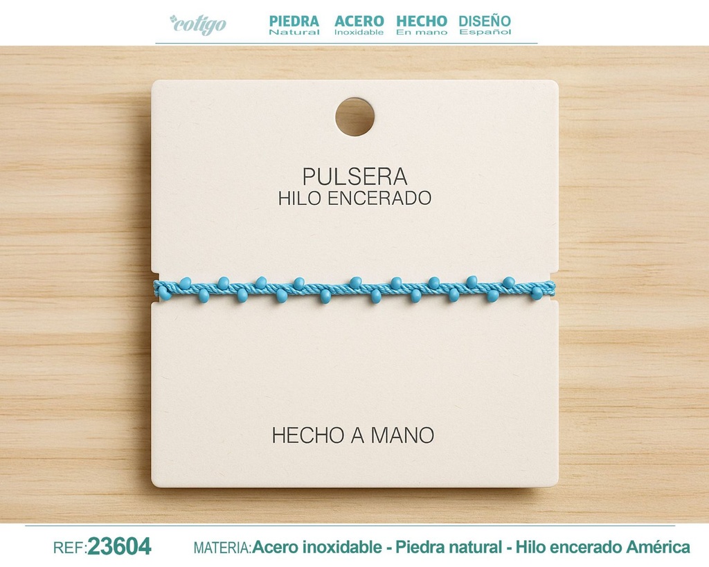 Pulsera de hilo encerado - Joyería de hilo y accesorios manuales