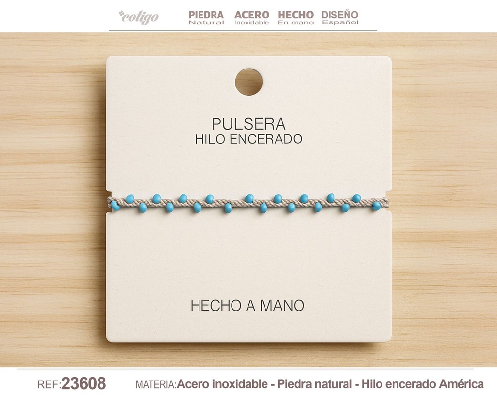 Pulsera de hilo encerado - Joyería de hilo y accesorios manuales