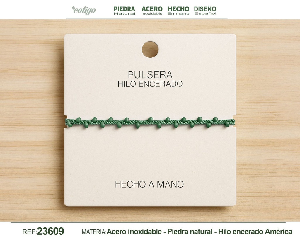 Pulsera de hilo encerado - Joyería de hilo y accesorios manuales