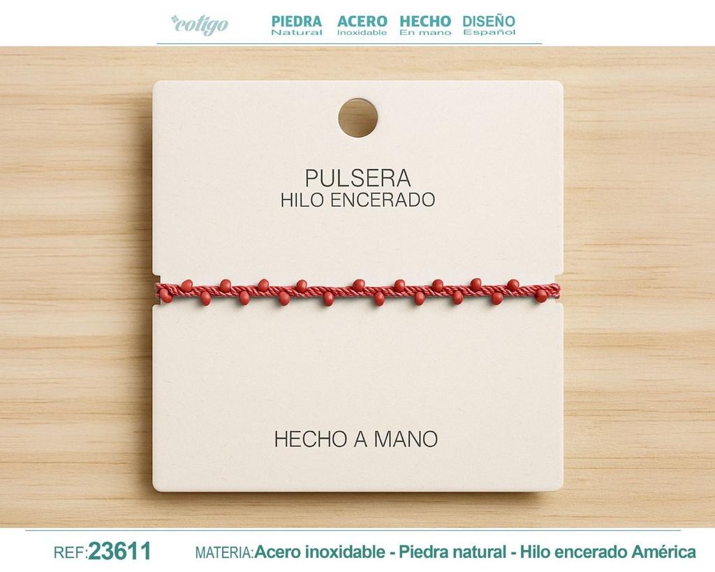 Pulsera de hilo encerado - Joyería de hilo y accesorios manuales