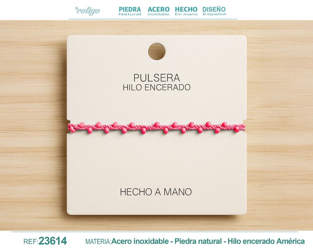 Pulsera de hilo encerado - Joyería de hilo y accesorios manuales