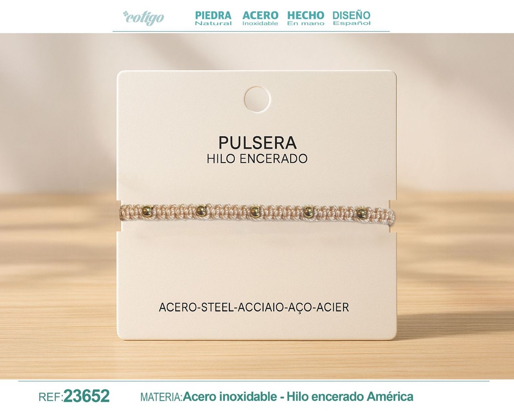 Pulsera de hilo encerado - Accesorios de moda y joyería