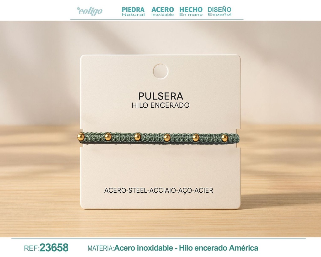 Pulsera de hilo encerado - Accesorios de moda y joyería