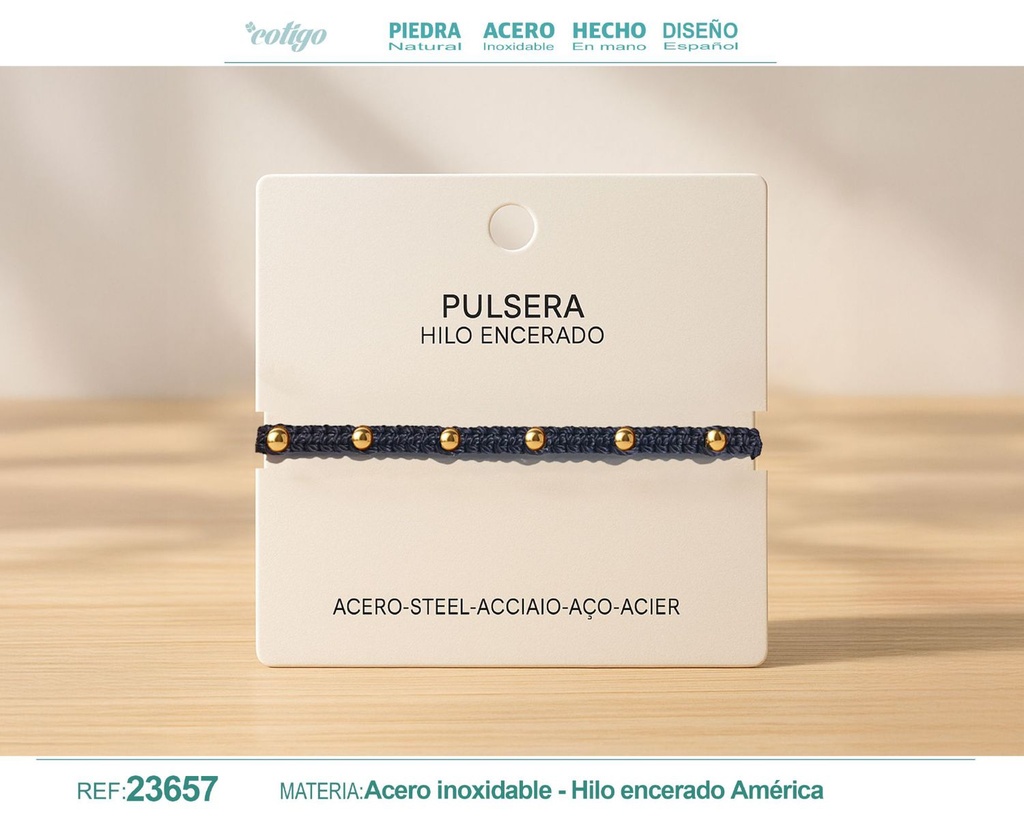 Pulsera de hilo encerado - Accesorios de moda y joyería