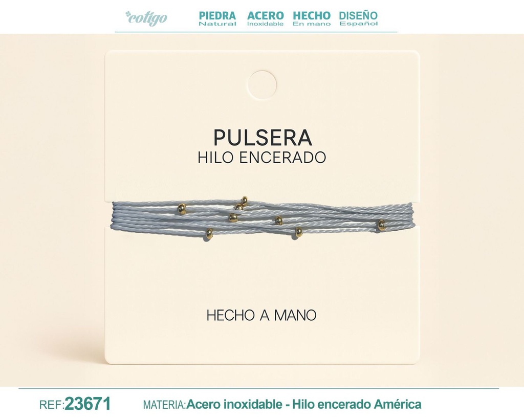Pulsera de hilo encerado - Accesorios de moda y joyería
