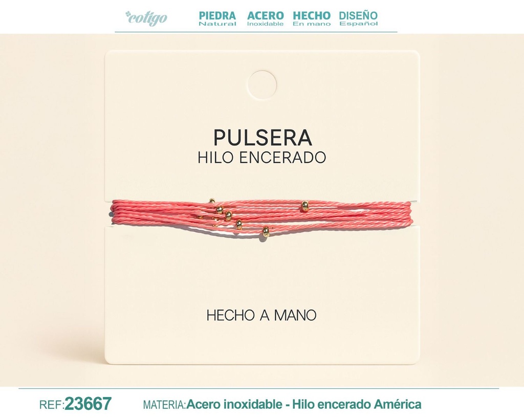 Pulsera de hilo encerado - Accesorios de moda y joyería