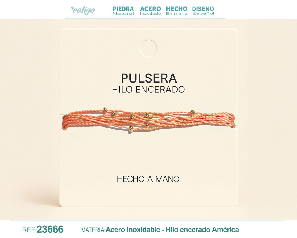 Pulsera de hilo encerado - Accesorios de moda y joyería