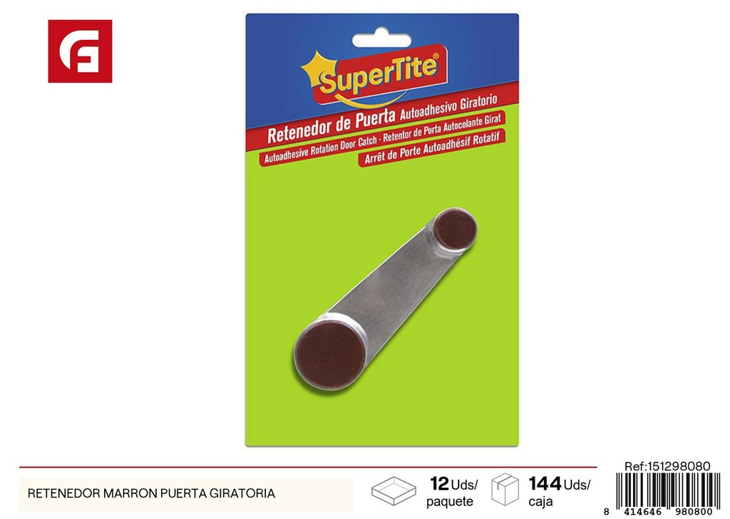 Retenedor marrón puerta giratoria - Ferretería y complementos de hogar