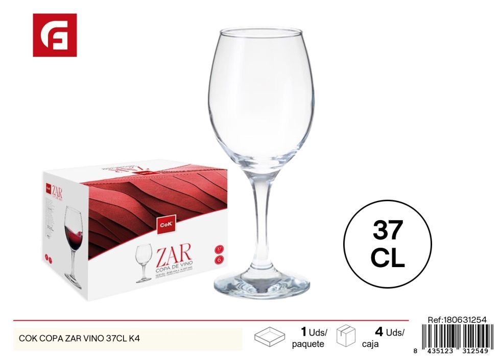 Copa zar vino 37cl K4 - Copas de vidrio