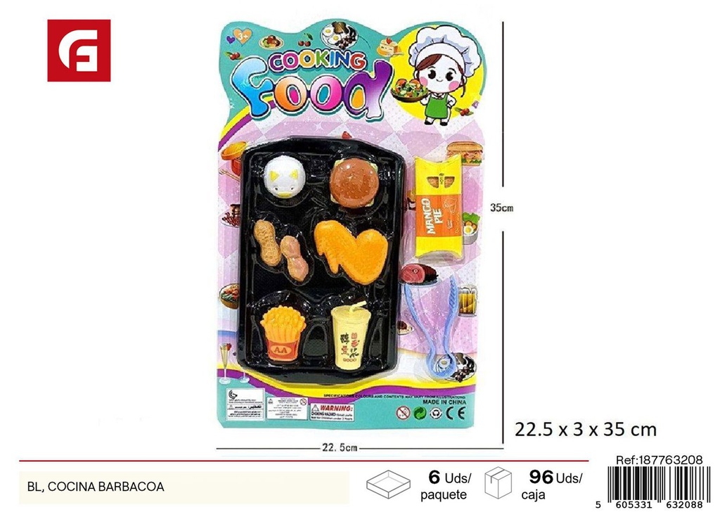 Set de barbacoa de cocina - Juguetes de cocina para niños