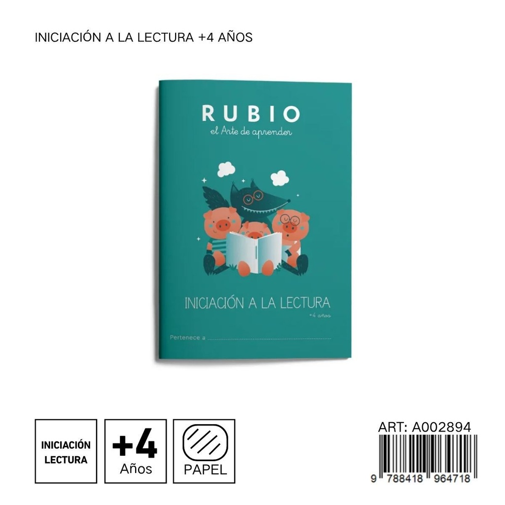Iniciación a la lectura +4 años - Libro infantil