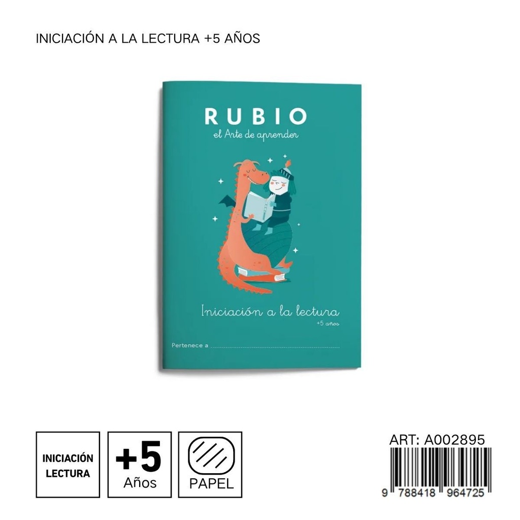Libro de iniciación a la lectura para niños IL5 2ED +5 años - Material educativo RUBIO