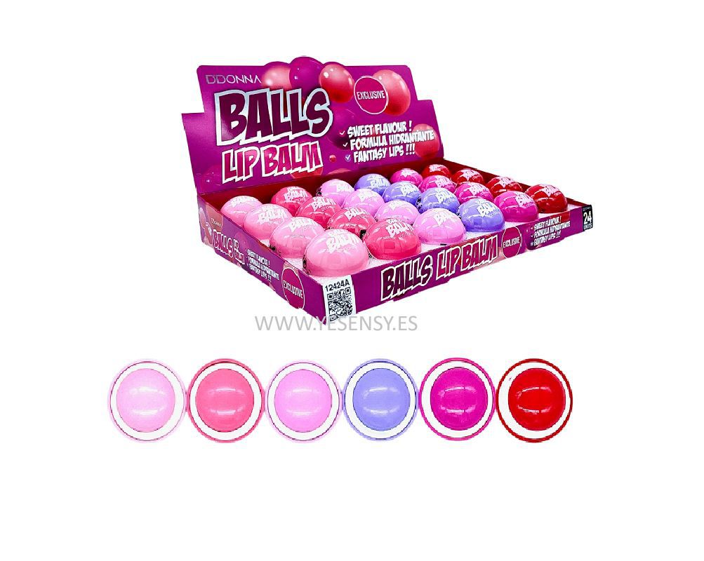 Bálsamo labial en bola 24/u DD12424A - Cosméticos, brillos labiales y cuidado
