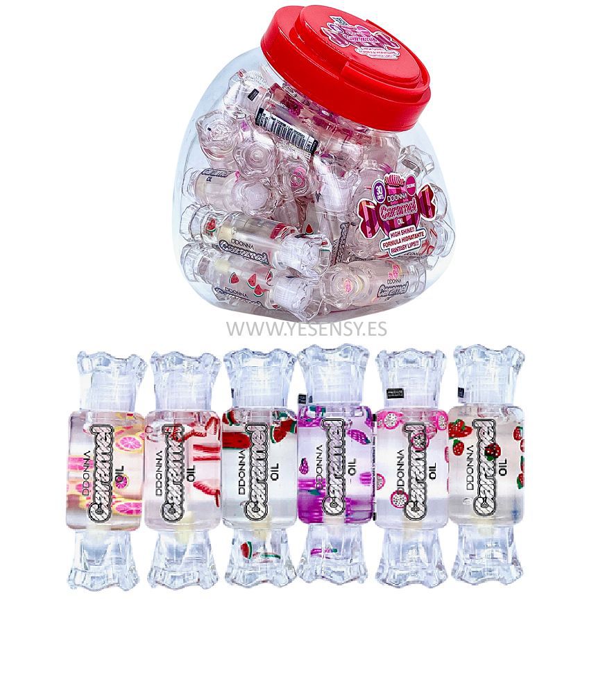 Aceite labial de caramelo 30/u DD12293B - Cosméticos, brillos labiales y hidratación