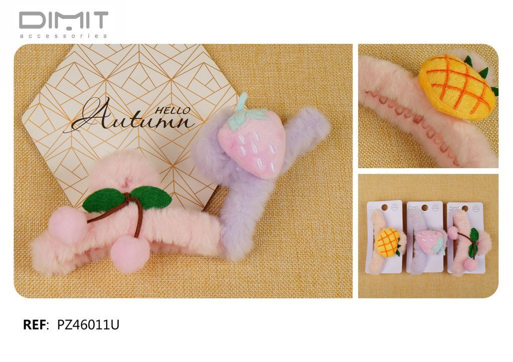 Pinza de Pelo Peluche 12U - Accesorios para el cabello