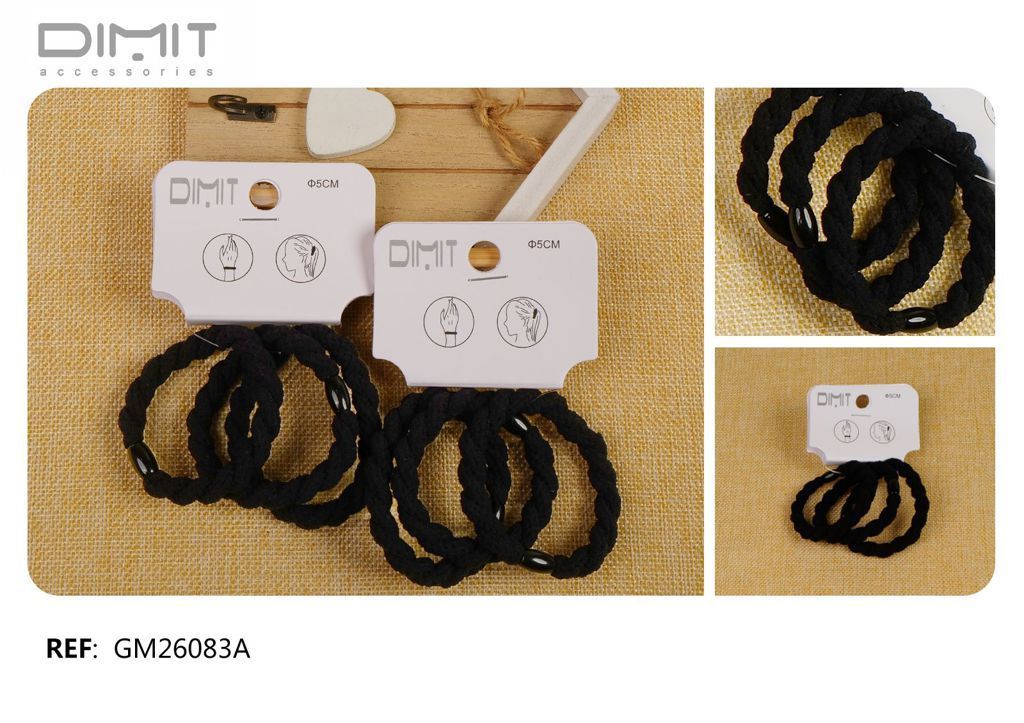Coleteros 5cm NGR 24U - Accesorios para el cabello 
