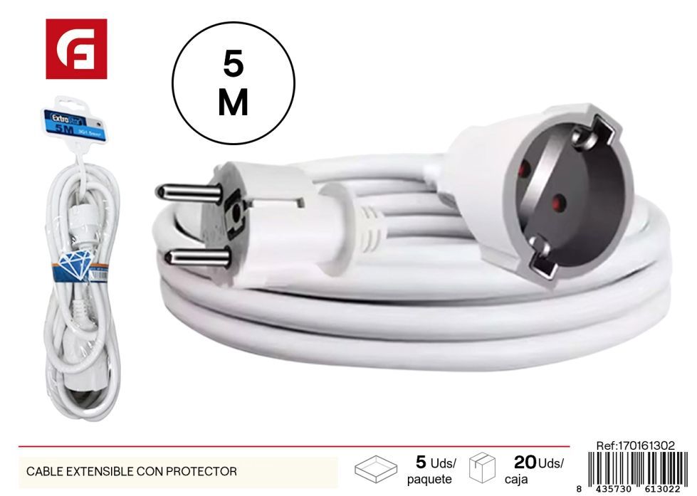Cable extensible con protector - Accesorios eléctricos y alargadores de enchufe