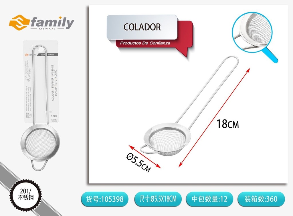 Colador 5.5cm - Utensilios de cocina