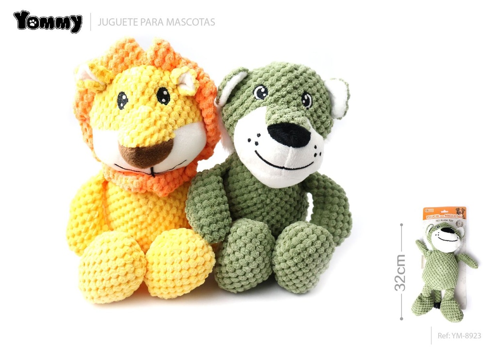 Juguete peluche de tigre y león de 32 cm - Accesorios para mascotas