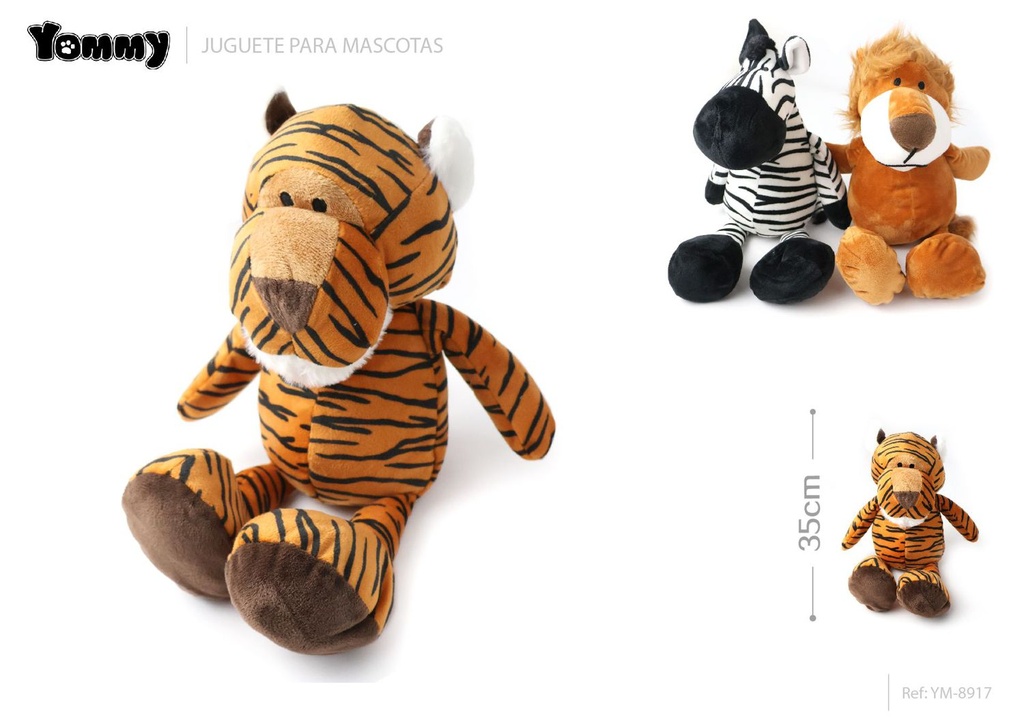Juguete peluche de león con estampado 35 cm - Accesorios para mascotas