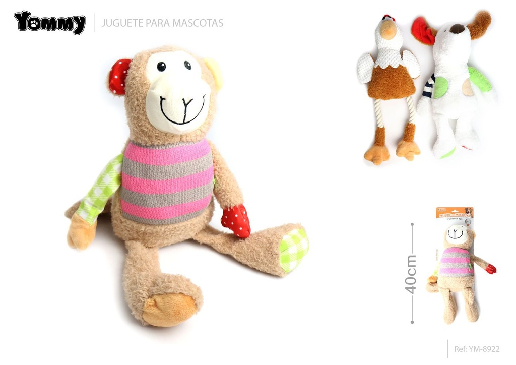 Juguete peluche de animal de 40 cm - Accesorios para mascotas