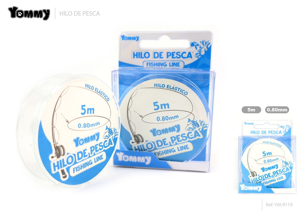 Hilo Elástico Transparente 0.80MM*5M - Sogas y cuerdas