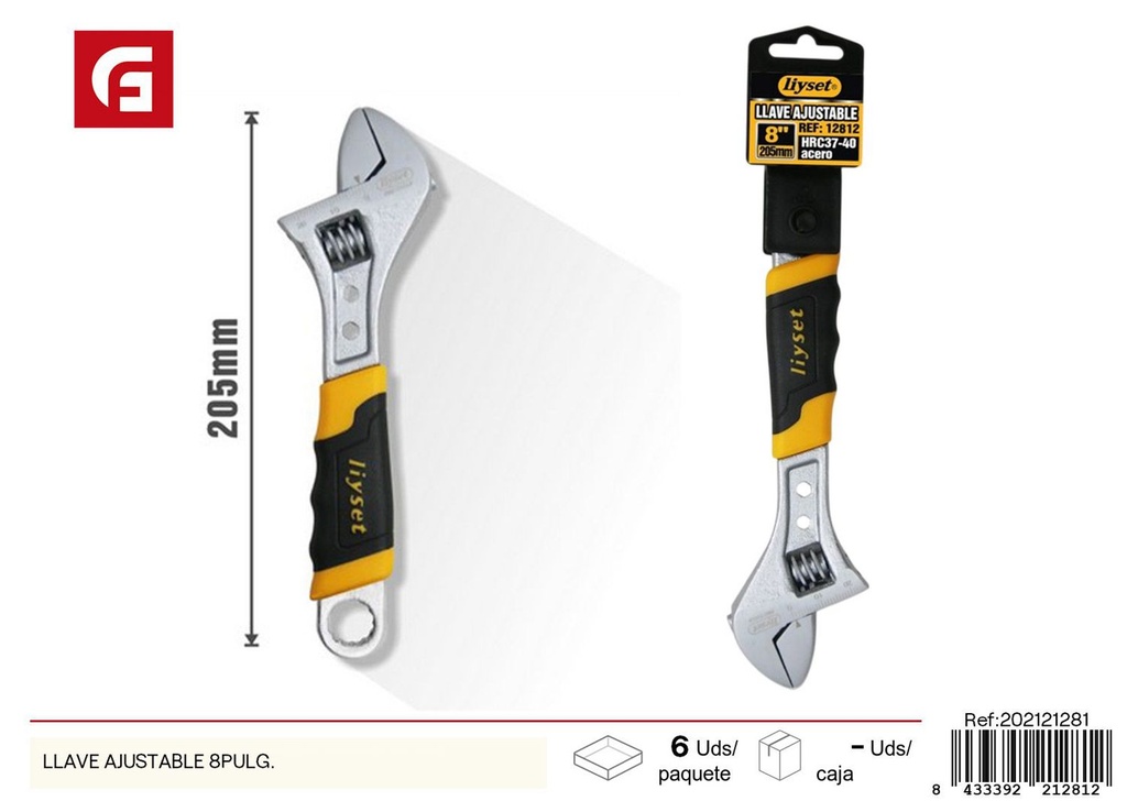  llave ajustable de 8 pulgadas - Herramientas de ferretería