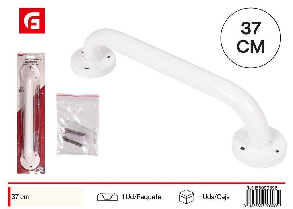 Barrá de seguridad blanca 37cm - Accesorios de baño