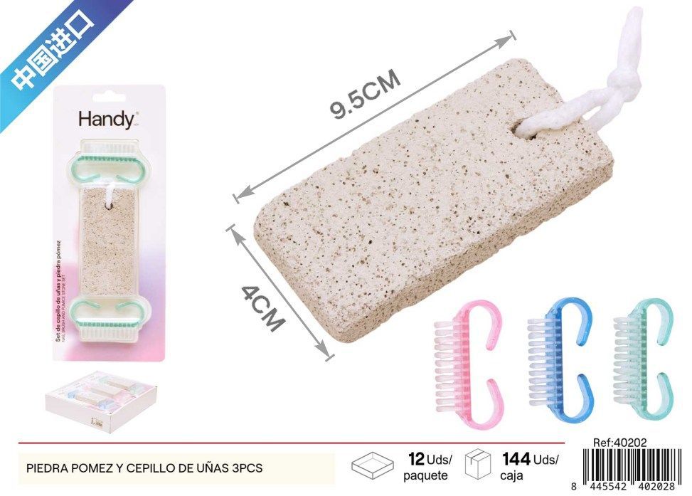 Set de piedra pómez y cepillo de uñas - Productos de belleza y pedicura