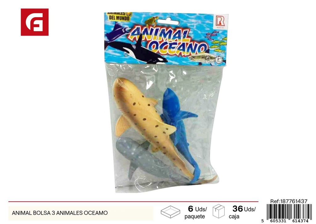Set de 3 animales oceánicos - Juguetes y animales
