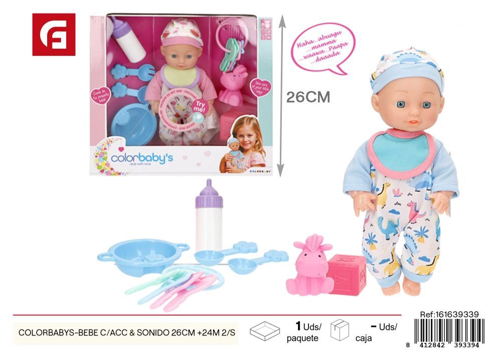 M bebé con sonido y accesorios 26cm +24m - Juguetes y muñecos