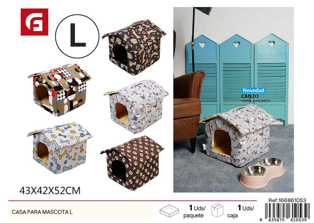 Casa para mascota tamaño L - Accesorios para mascotas