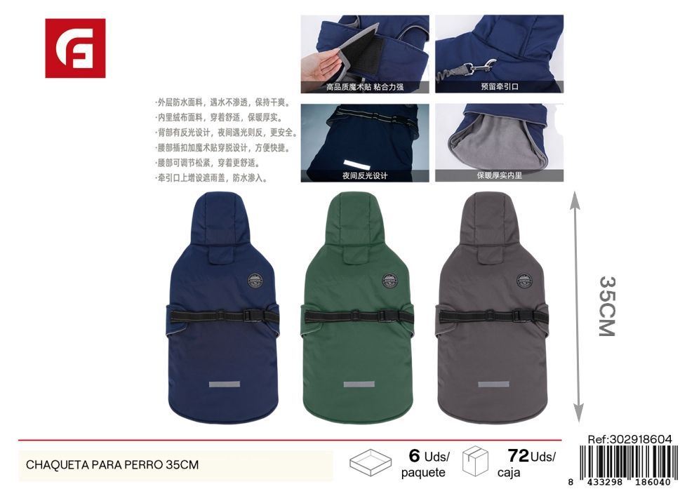 Chaqueta para perro 35cm - Accesorios de belleza para mascotas
