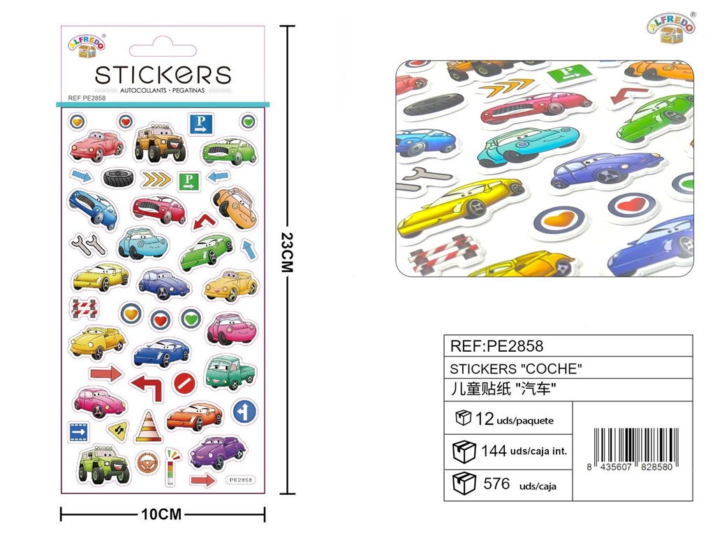 Stickers "Coche" 10x23cm - Nuevos productos