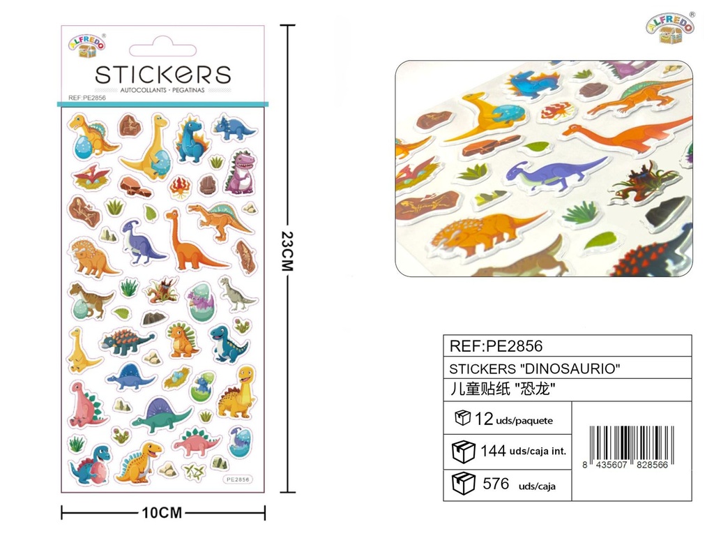 Stickers "Dinosaurio" 10x23cm - Nuevos productos