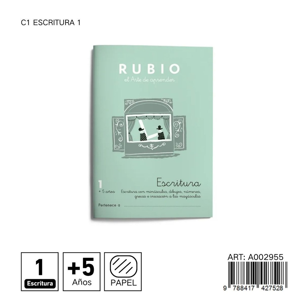 Cuaderno de ejercicios RUBIO C1 - Escritura y práctica educativa