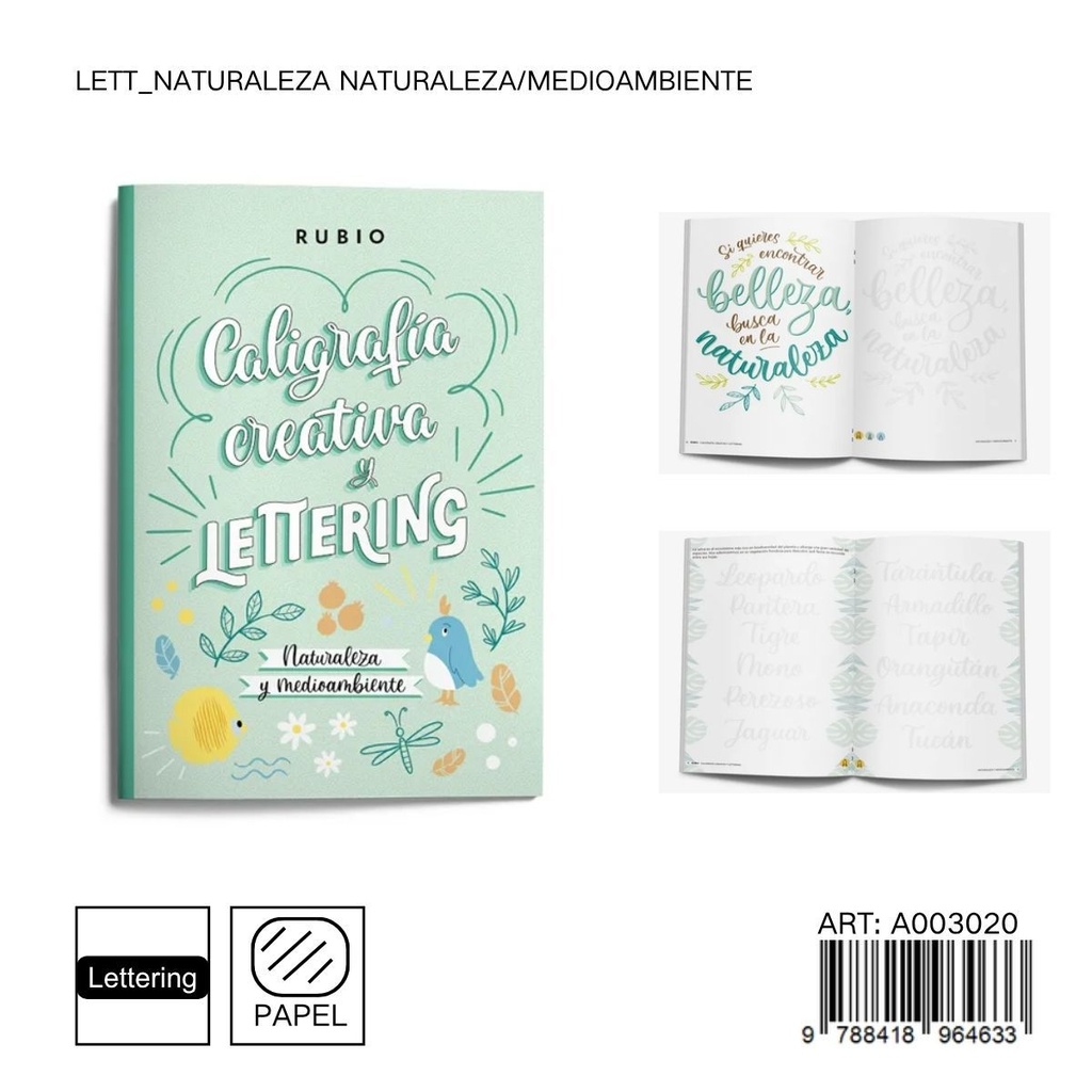 Cuaderno de naturaleza RUBIO LETT_NATURALEZA - Medio ambiente y educación