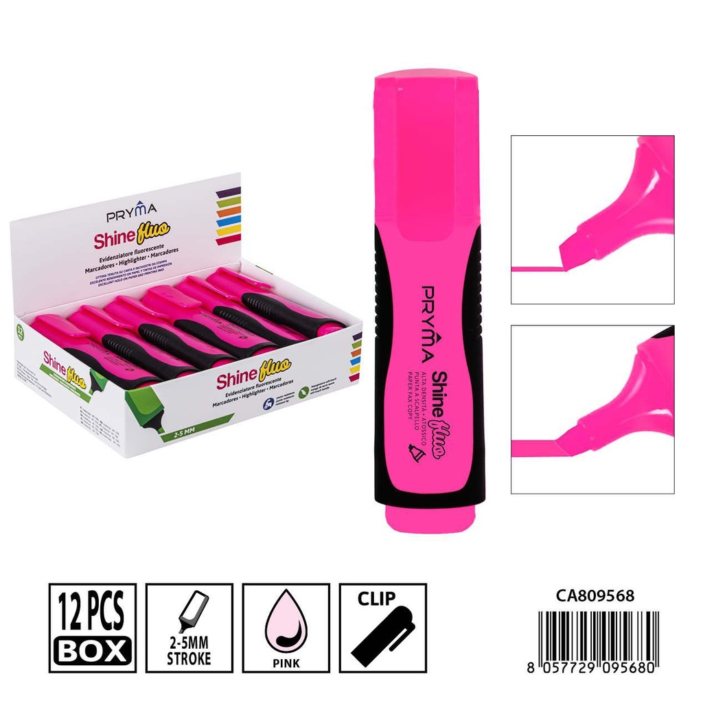 Subrayador fucsia 2/5mm PRYMA - Herramienta de escritura y estudio