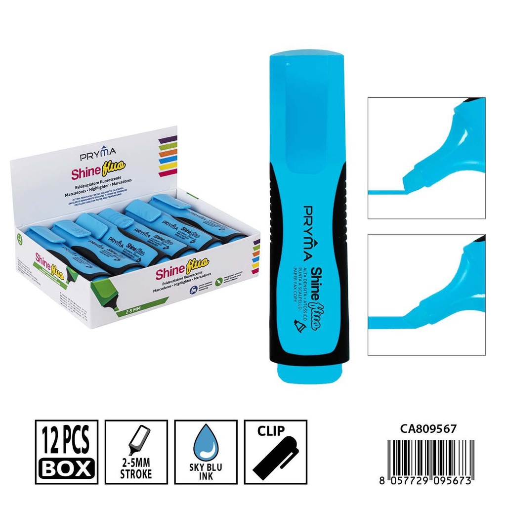 Subrayador azul 2/5mm PRYMA - Herramienta de estudio y escritura