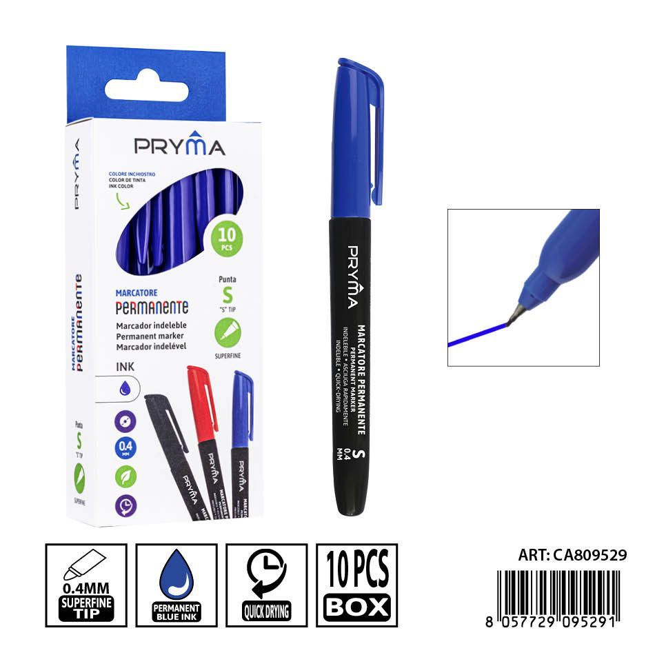 Marcador permanente azul 0.4mm PRYMA - Herramienta de escritura notable