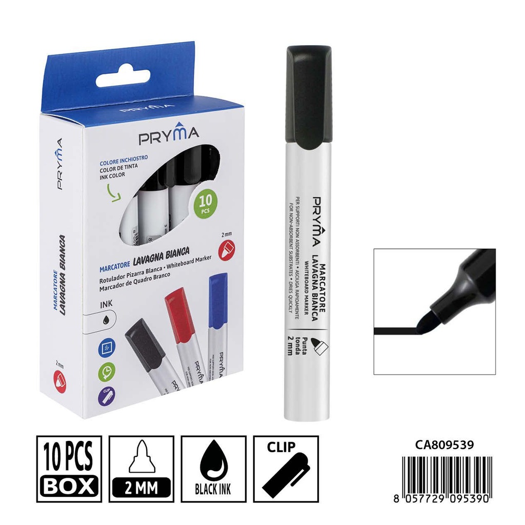 Ratolador de pizarra 2mm punta redonda negro - Herramienta de escritura práctica