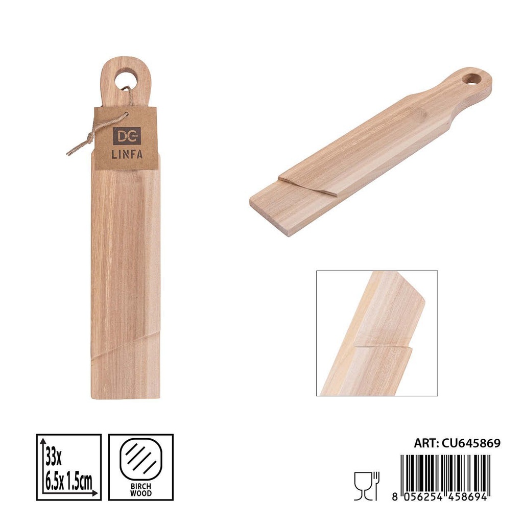 Tabla de cortar salami de madera de abedul 33x6.5x1.5 cm - Accesorios de cocina