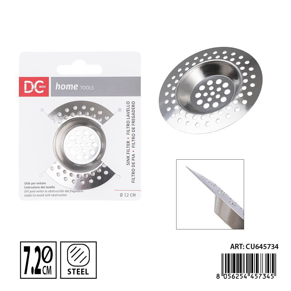 Filtro de fregadero de acero inoxidable 7.2 cm - Accesorios de cocina