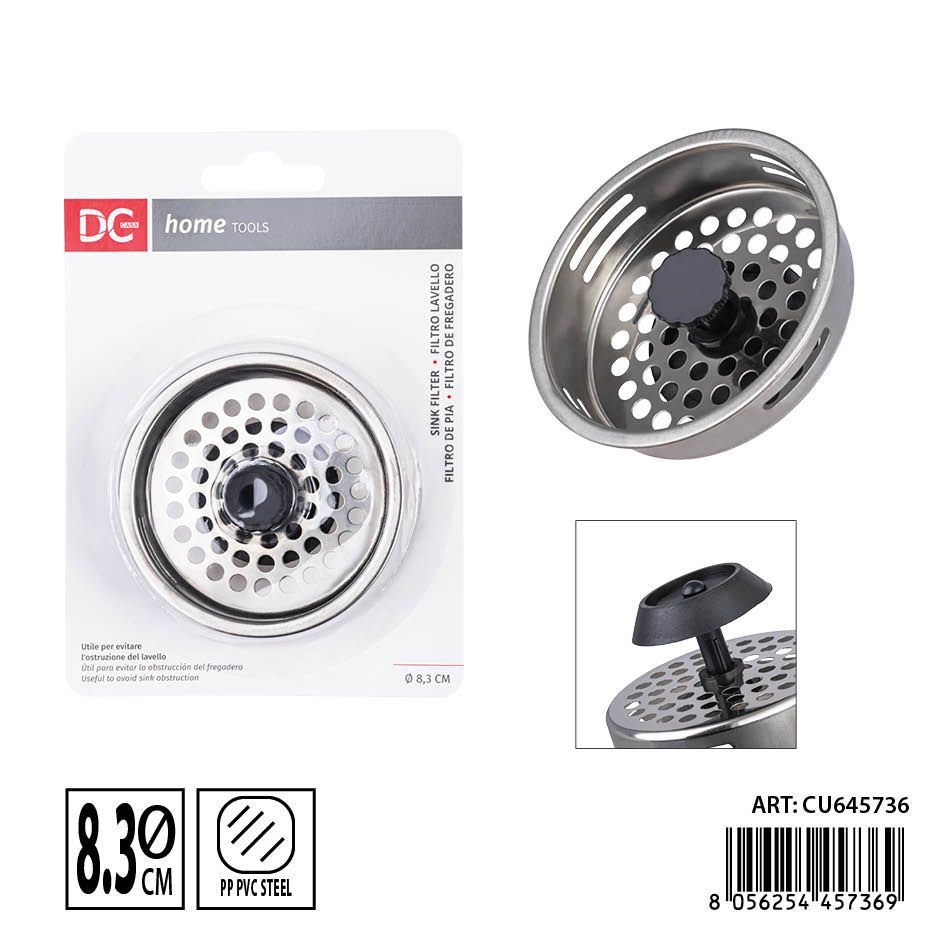 Filtro de fregadero de acero inoxidable 8.3 cm - Accesorios de cocina