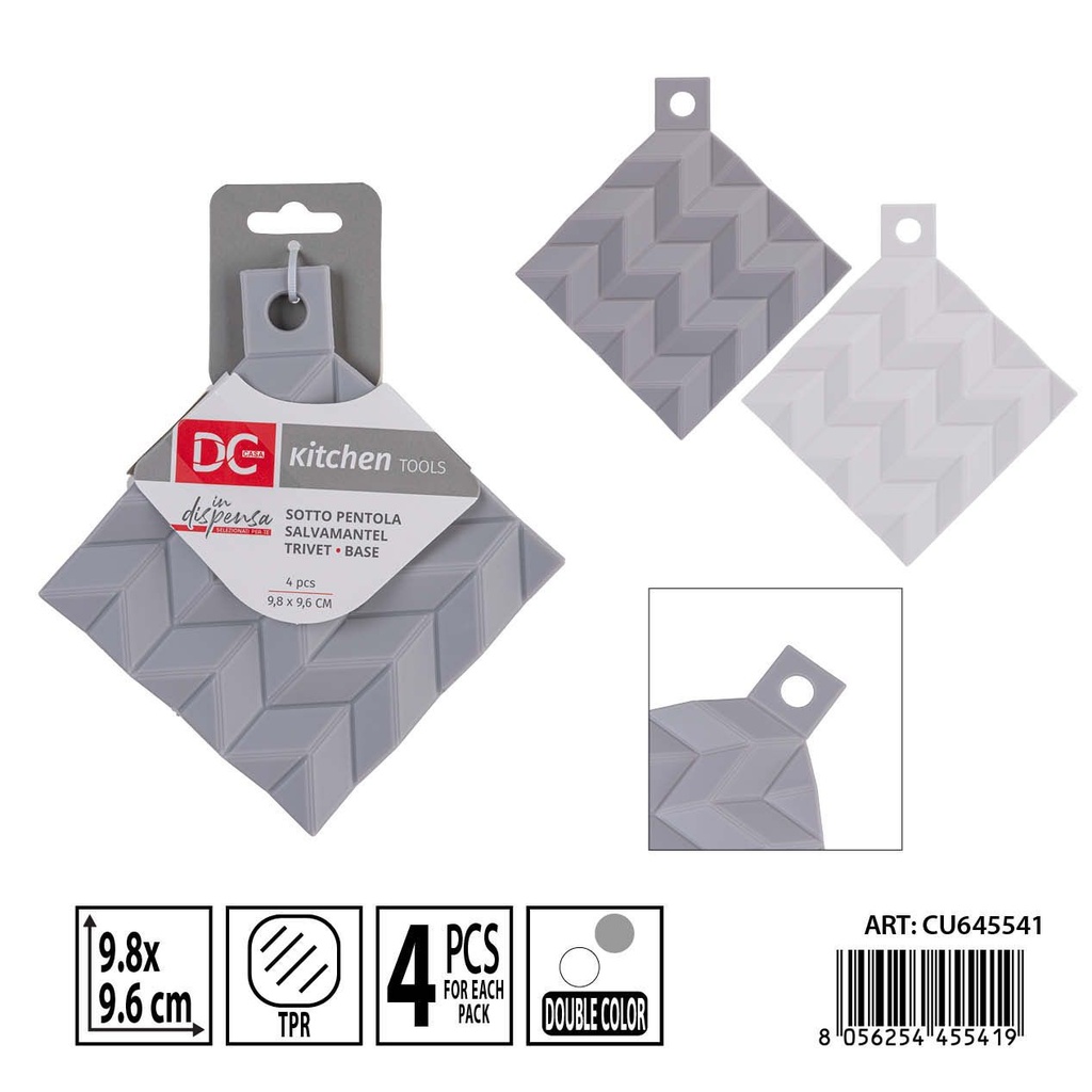 Salvamanteles individuales 4 piezas 9.8x9.6 cm DC CASA - Accesorios para la mesa