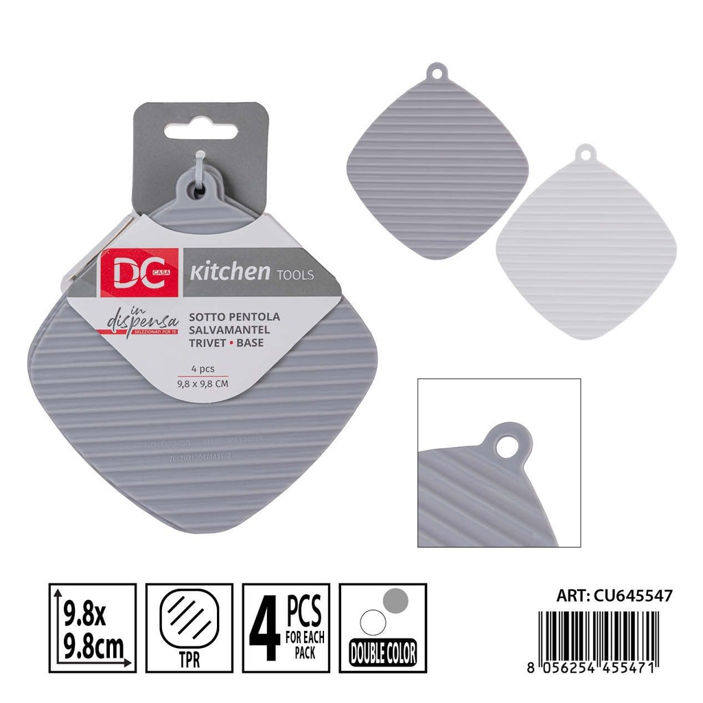 Salvamanteles individuales 4 piezas 9.8x9.8 cm DC CASA - Accesorios para la mesa