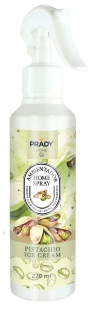 Ambientador Prady Home Spray Pistachio Ice Cream 220 ml - Fragancia dulce y fresca